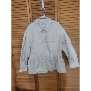 Light Tan Utility Summer Jacket XL Lots Of Pockets